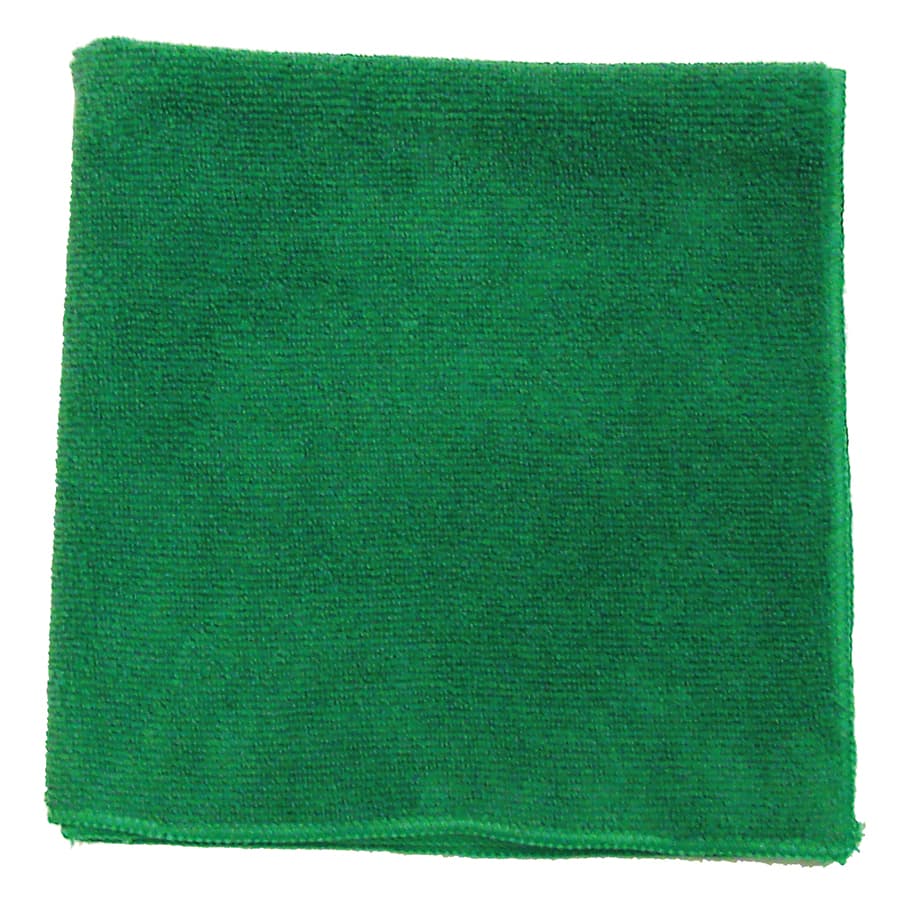Cleaning Cloth 16X16 IN Microfiber Green 12 Count/Pack