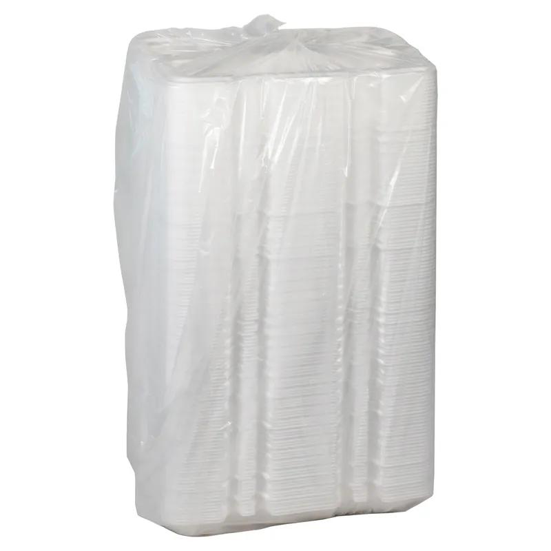 Hoagie & Sub Take-Out Container Hinged With Dome Lid 13X4.5X3 IN Polystyrene Foam White Rectangle 250/Case