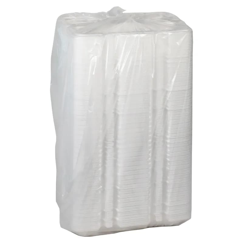 Hoagie & Sub Take-Out Container Hinged With Dome Lid 13X4.5X3 IN Polystyrene Foam White Rectangle 250/Case