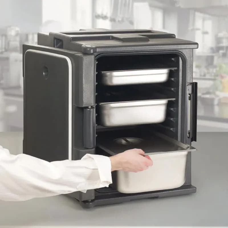 Food Pan Transporter 18.75X26.75X24.5 IN Plastic Single Cabinet Full Size Front Load 1/Each