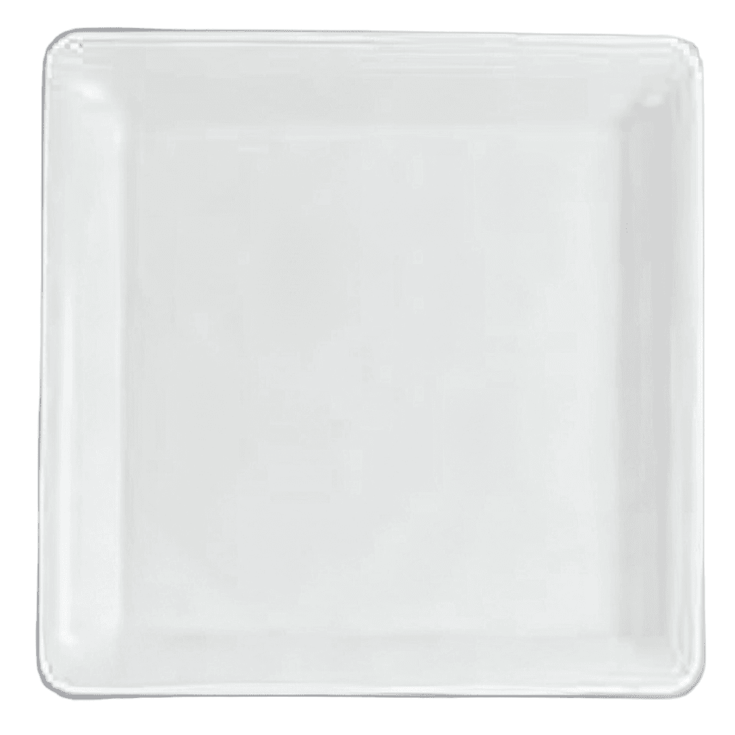 Serving Tray 18X18 IN Plastic White Square 25/Case