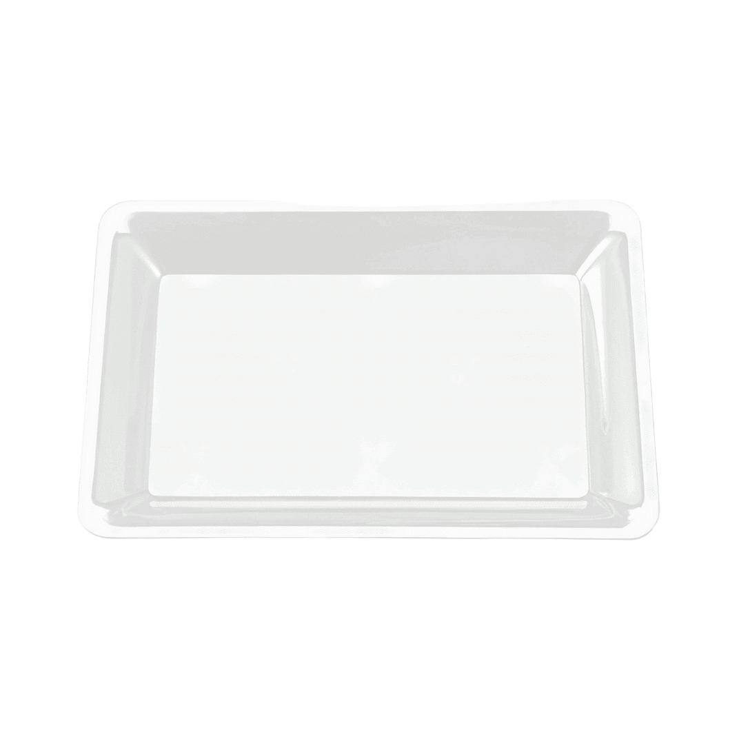 Party Tray 10X14 IN White Rectangle 25/Case
