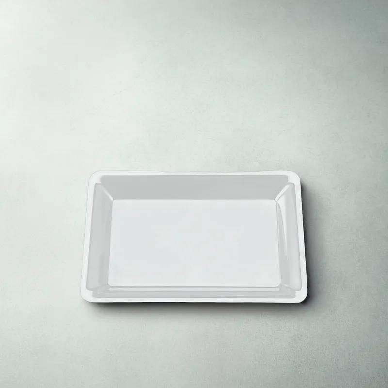 Party Tray 10X14 IN White Rectangle 25/Case