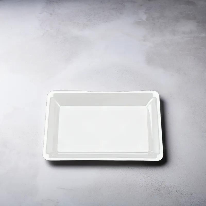 Party Tray 10X14 IN White Rectangle 25/Case