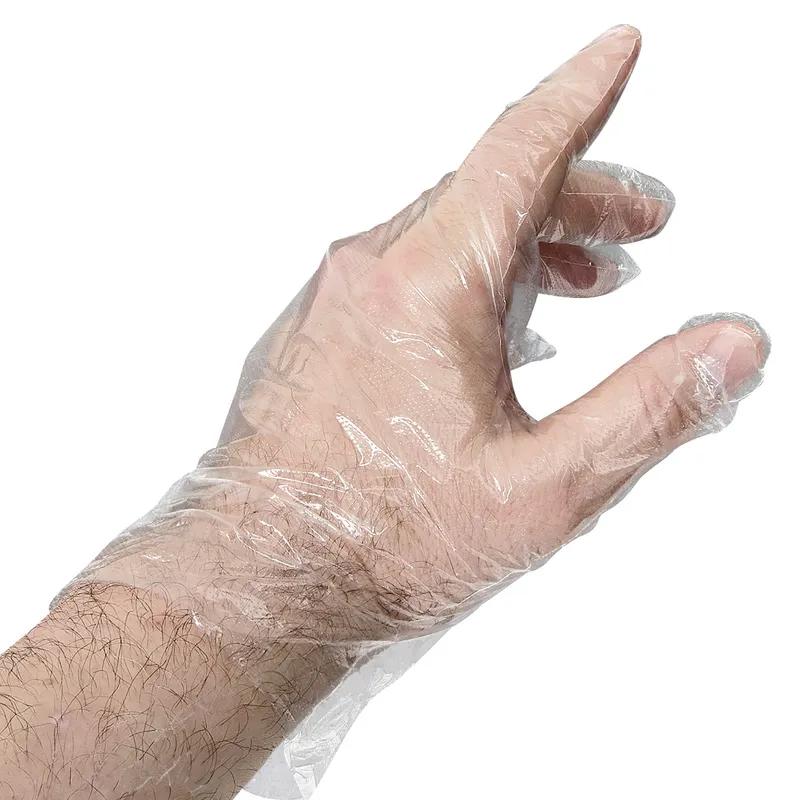 Victoria Bay Gloves Medium (MED) Clear LDPE Disposable Powder-Free 500/Pack