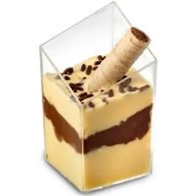 Small Wonders Dessert Container Base 1.6X1.6X3 IN Plastic Clear Square 200/Case