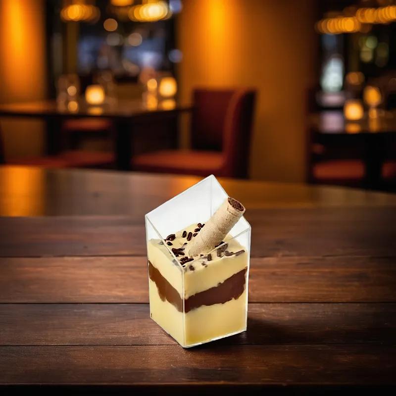 Small Wonders Dessert Container Base 1.6X1.6X3 IN Plastic Clear Square 200/Case