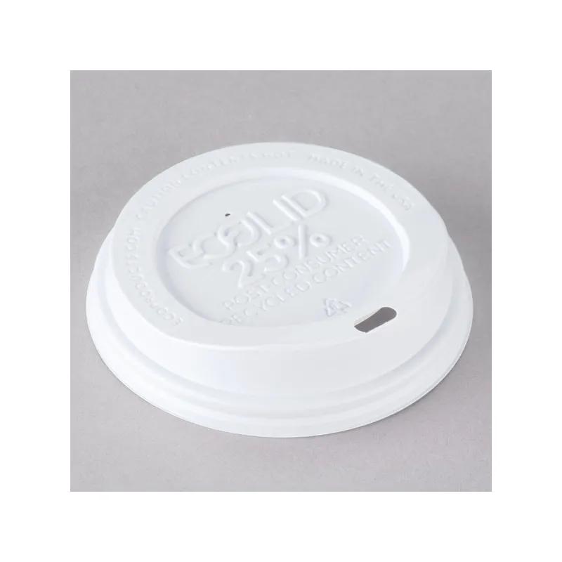 Ecolid® Lid Flat RPET White For Hot Cup Sip Through 1000/Case