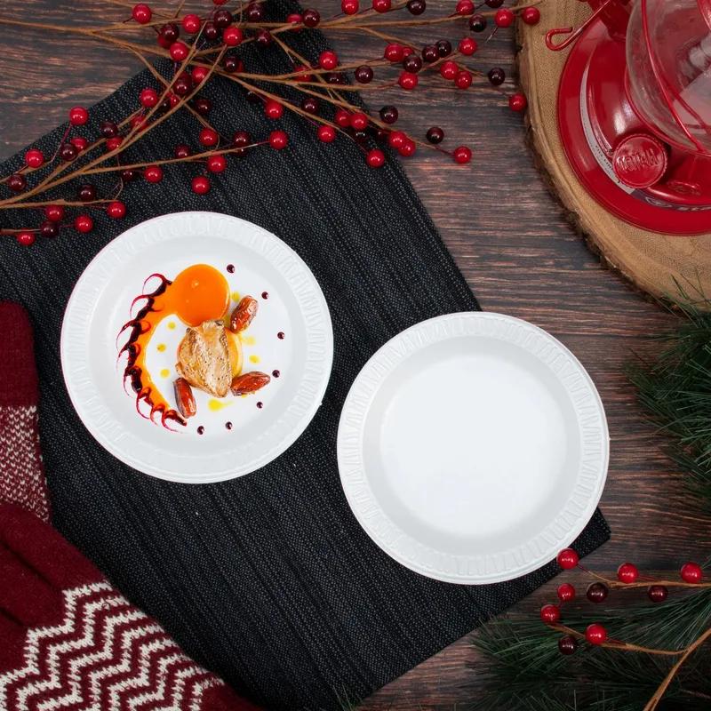 Dart® Concorde® Plate 6X0.61 IN XPS White Round 125 Count/Pack 8 Packs/Case 1000 Count/Case