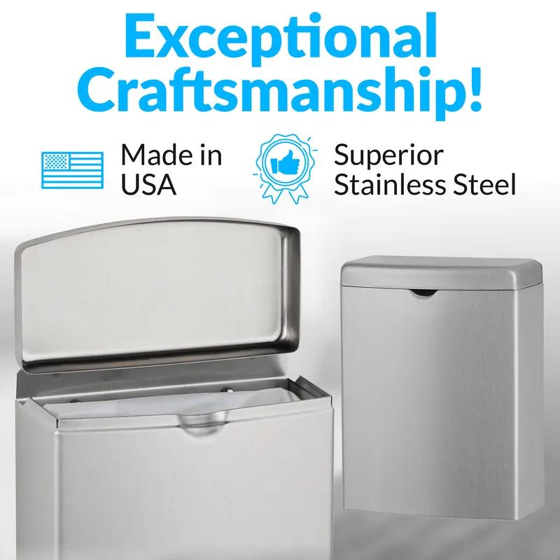 ConturaSeries® Menstrual Care Disposal Receptacle Silver Stainless Steel 1 GAL 1/Each