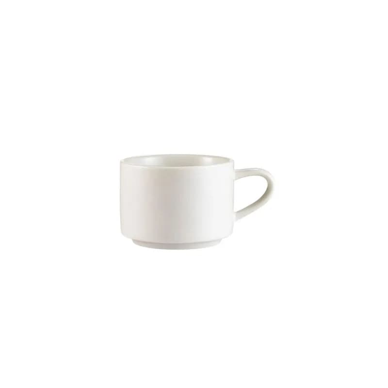Clinton Coffee Cup 7.5 FLOZ Porcelain White Round Stackable Dual Ovenable Dishwasher Safe 36/Case