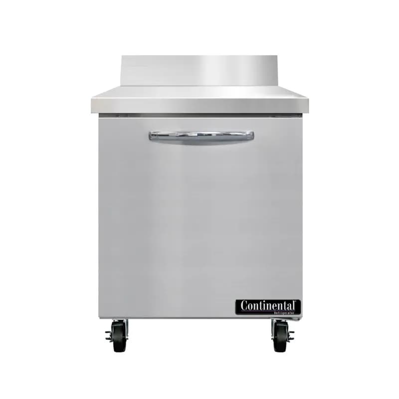 Continental Refrigerator Refrigerator 27 IN 7.4 Cubic Foot Stainless Steel Aluminum Work Top Commercial 1/Each
