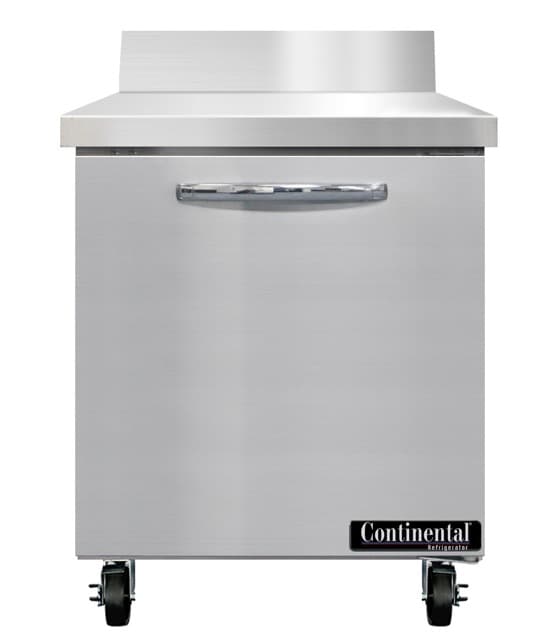 Continental Refrigerator Refrigerator 27 IN 7.4 Cubic Foot Stainless Steel Aluminum Work Top Commercial 1/Each