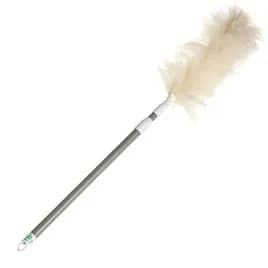 StarDuster® Pro Duster Lambswool Wood Gray White Telescopic 30-60IN Extension Handle 10/Case