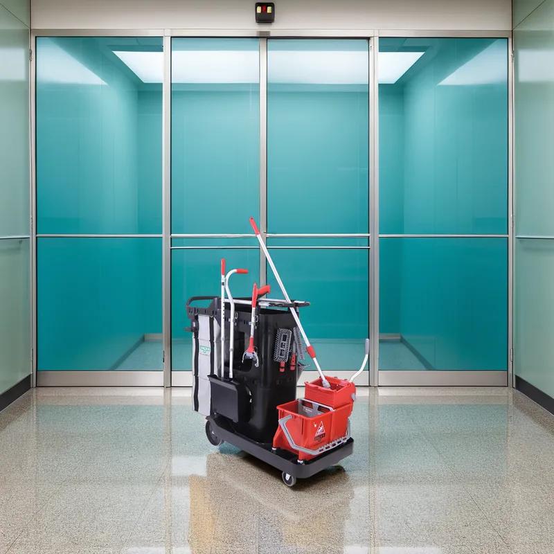 RestroomRx Cleaning Specialist System Complete Janitorial Cleaning Cart 16 QT 1/Each