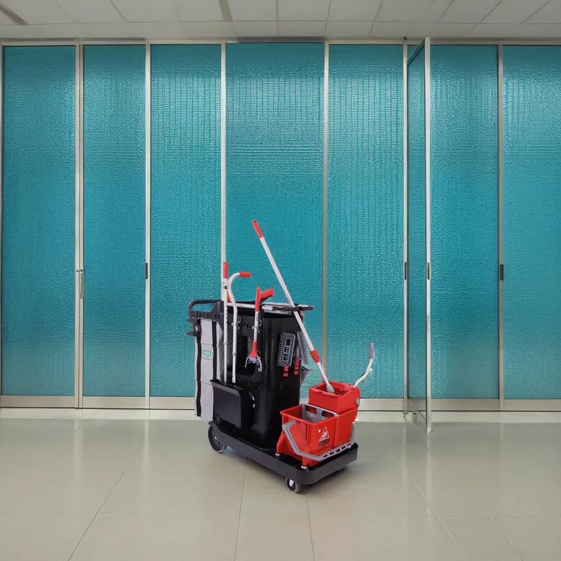 RestroomRx Cleaning Specialist System Complete Janitorial Cleaning Cart 16 QT 1/Each