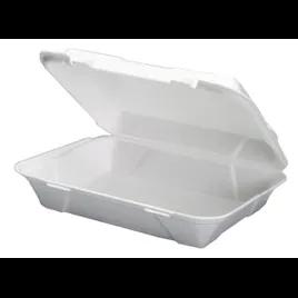 Take-Out Container Hinged 13X10X3.4 IN Polystyrene Foam White Vented 200/Case