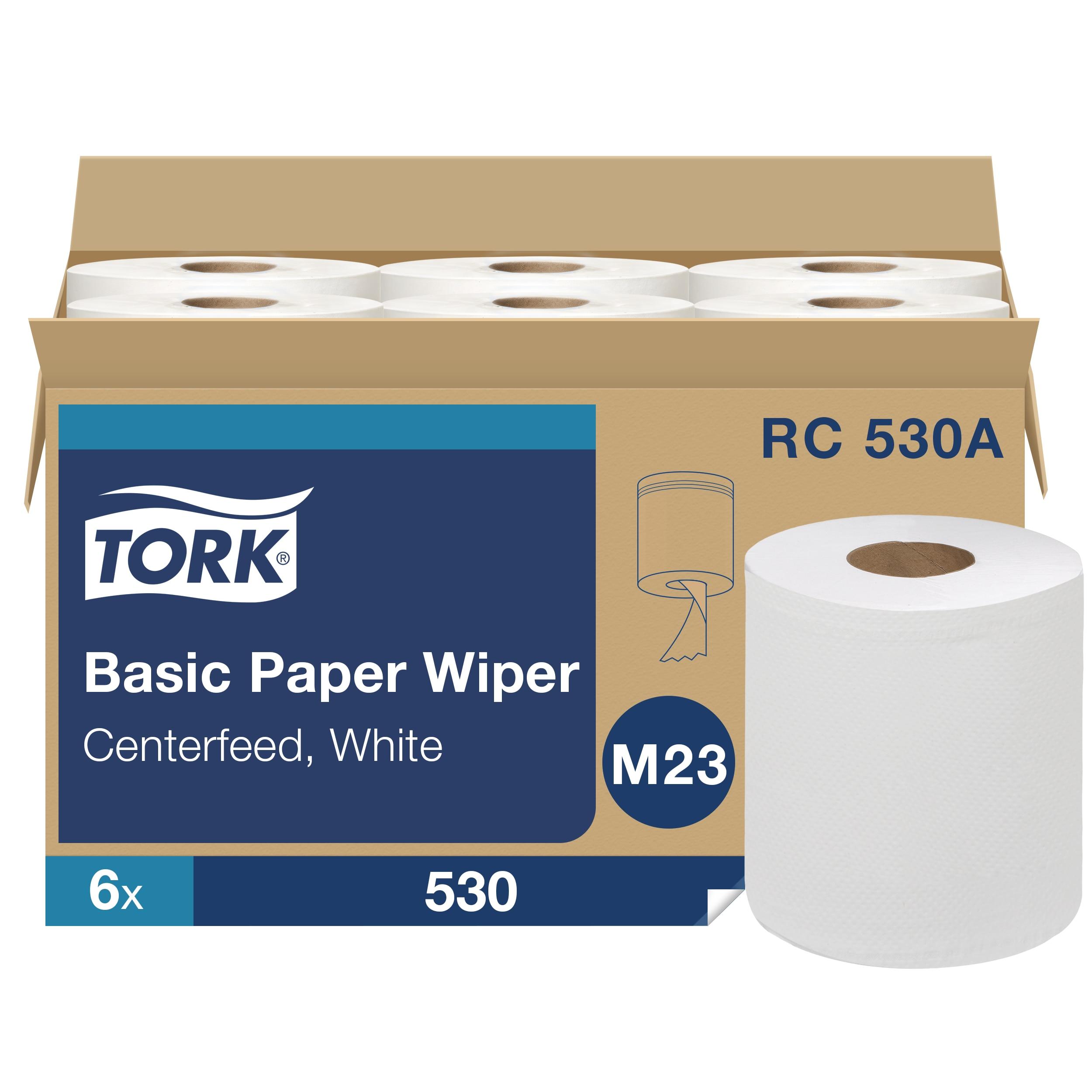 Tork Roll Paper Towel M23 11.75X7.6 IN 518.958 FT 2PLY White Centerfeed Embossed Refill 530 Sheets/Roll 6 Rolls/Case