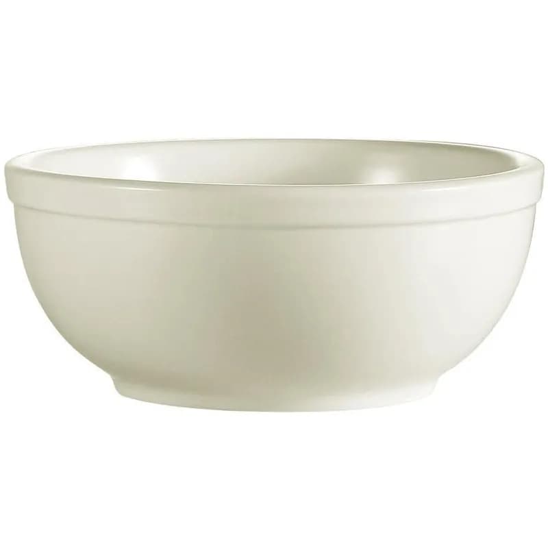 Nappie Bowl 15 OZ Stoneware American White Rolled Edge 36/Case