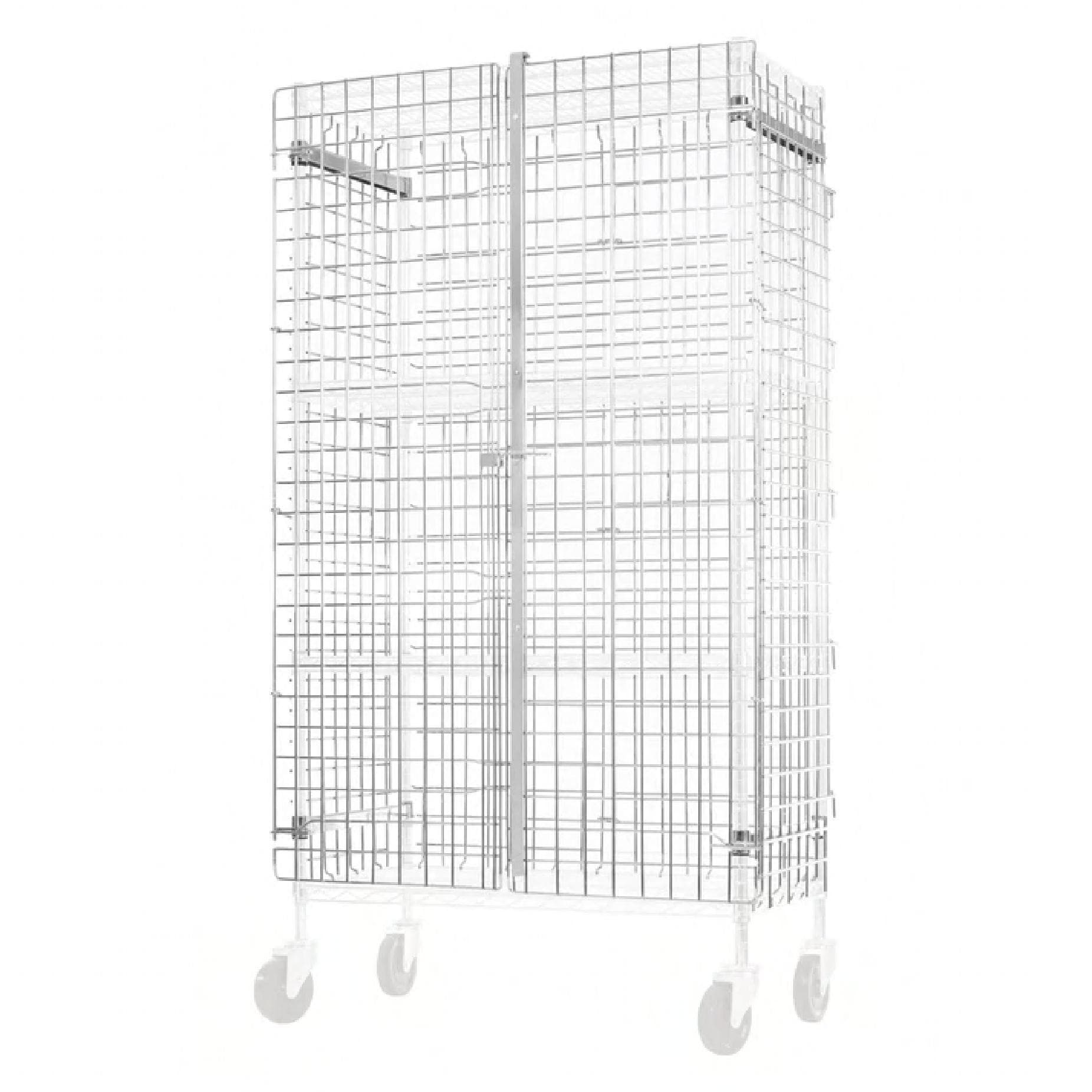 Wire Security Cage Kit 24X36X63 IN Carbon Steel Chrome Plated Steel 1/Each