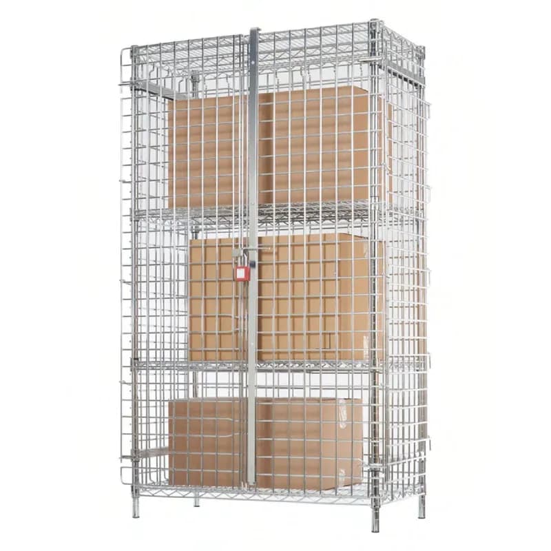 Wire Security Cage Kit 24X36X63 IN Carbon Steel Chrome Plated Steel 1/Each