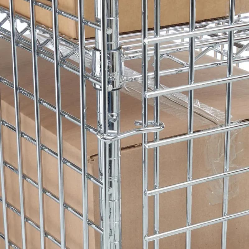 Wire Security Cage Kit 24X36X63 IN Carbon Steel Chrome Plated Steel 1/Each