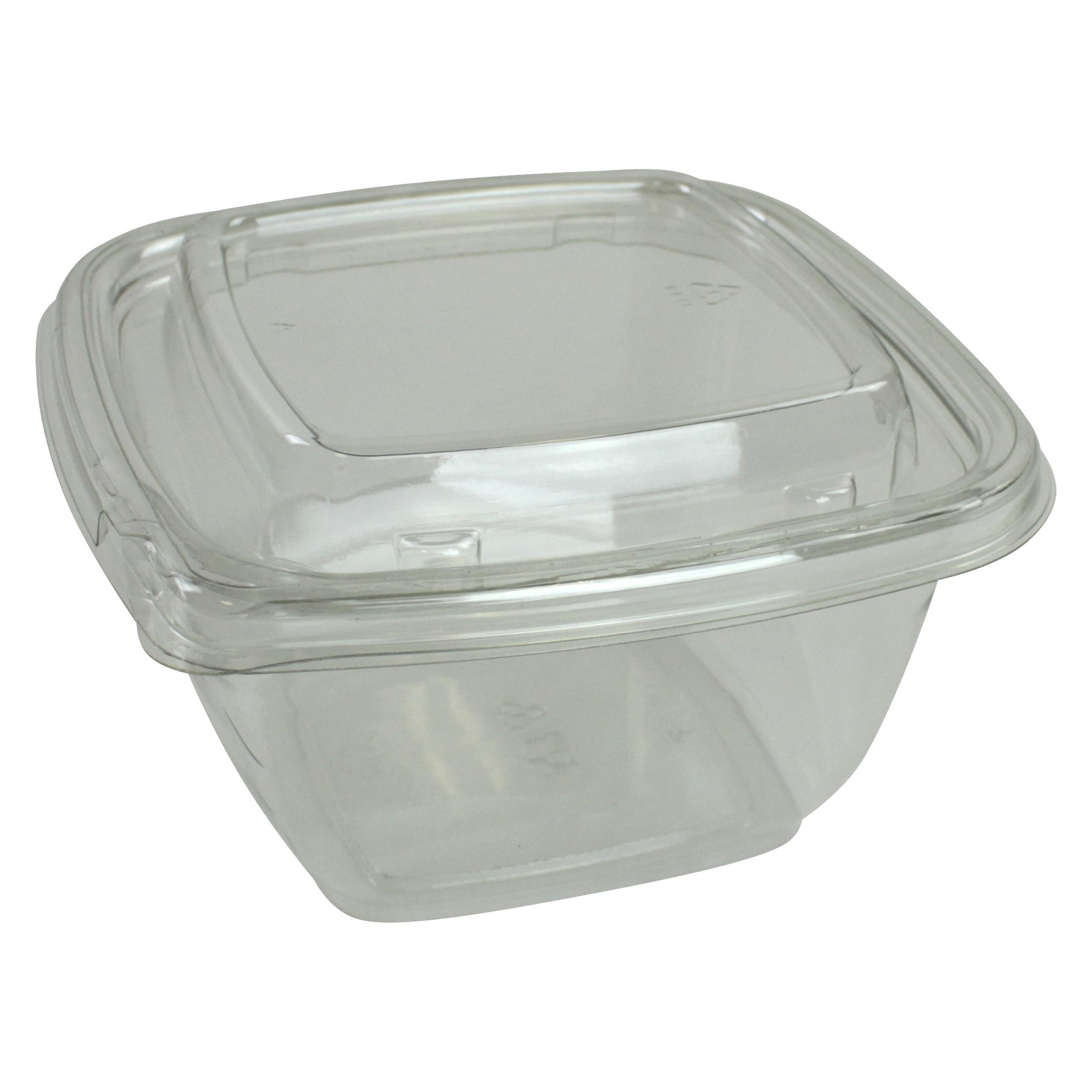 Cold Bowl 16 OZ PET Clear Square Freezer Safe 250/Case