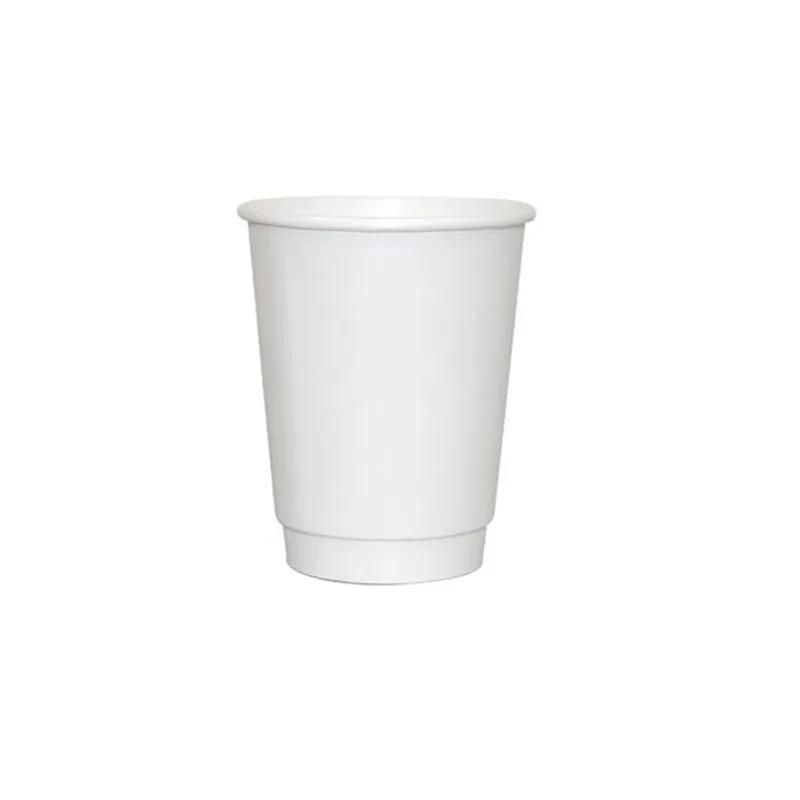 Hot Cup 12 OZ Double Wall Poly-Coated Paper White 500/Case