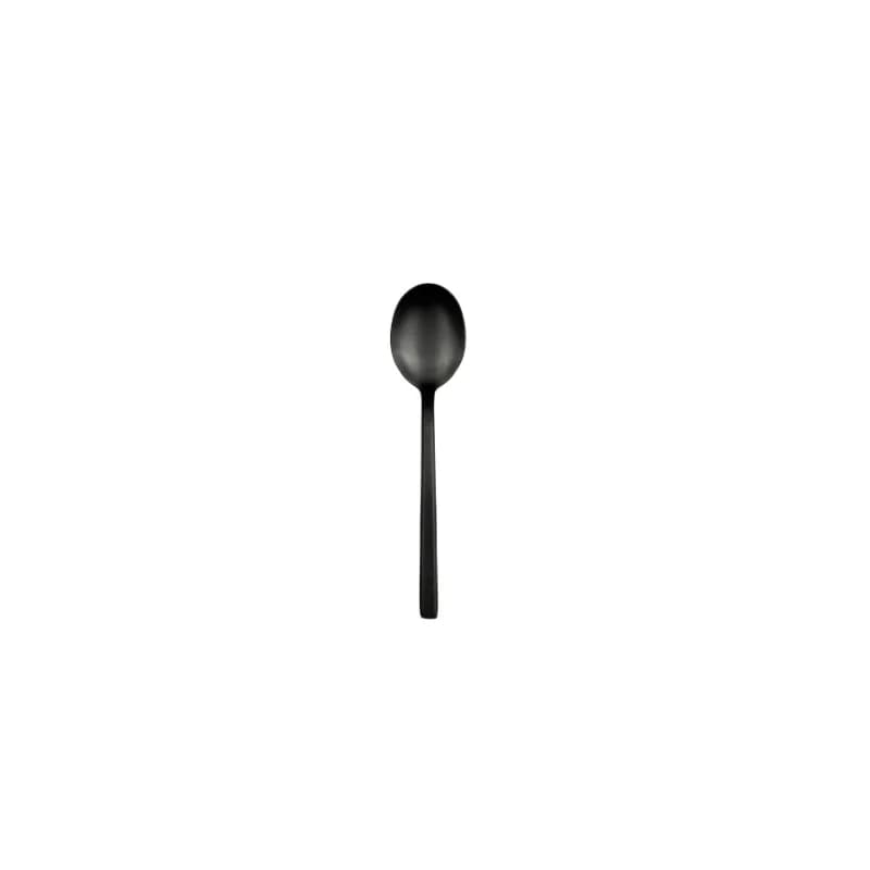 Elexa Satin Noir Dinner Spoon 8 IN 18/0 Stainless Steel Black 36/Case