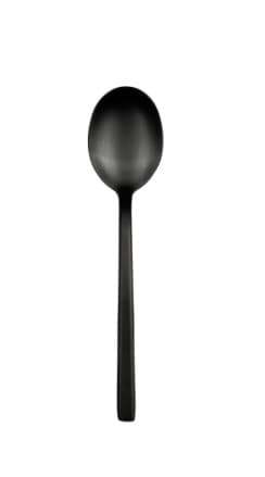 Elexa Satin Noir Dinner Spoon 8 IN 18/0 Stainless Steel Black 36/Case