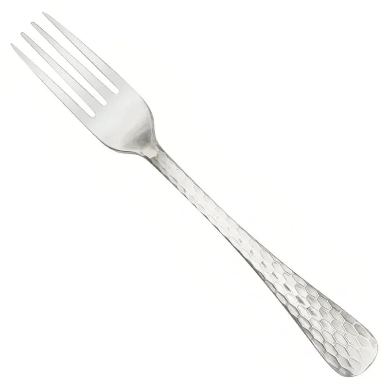 Caspian Dinner Fork 18/0 Stainless Steel Medium Weight Satin Hammered Look Dishwasher Safe 12/Dozen
