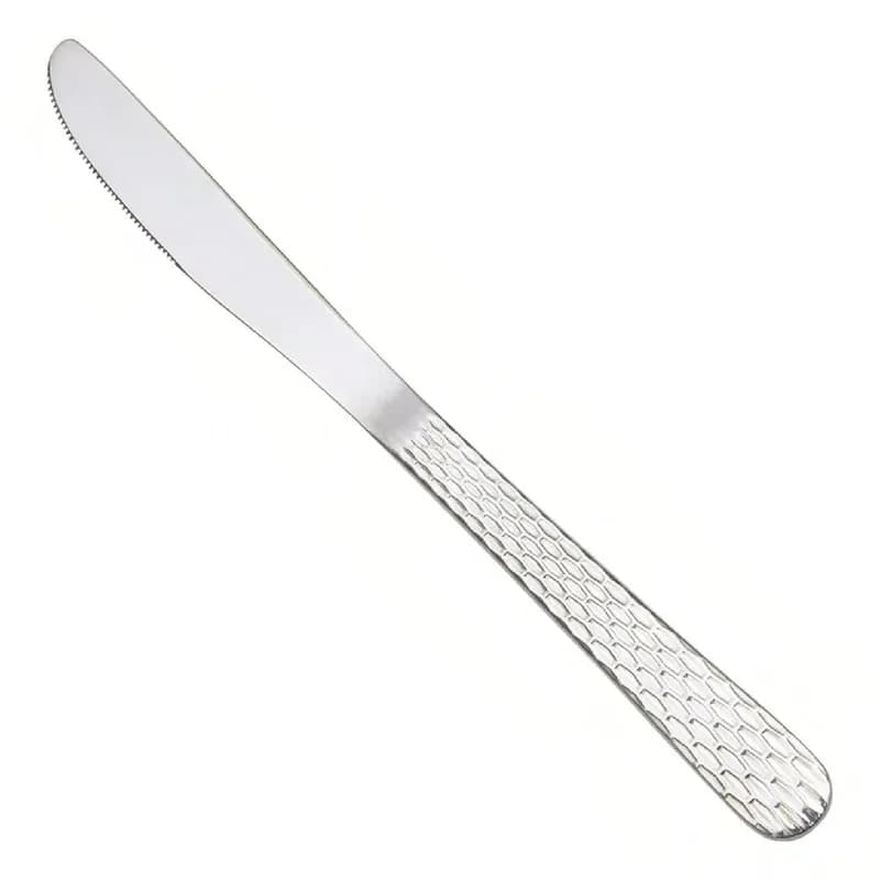 Caspian Dinner Knife 18/0 Stainless Steel Medium Weight Hammered Look Dishwasher Safe 12/Dozen
