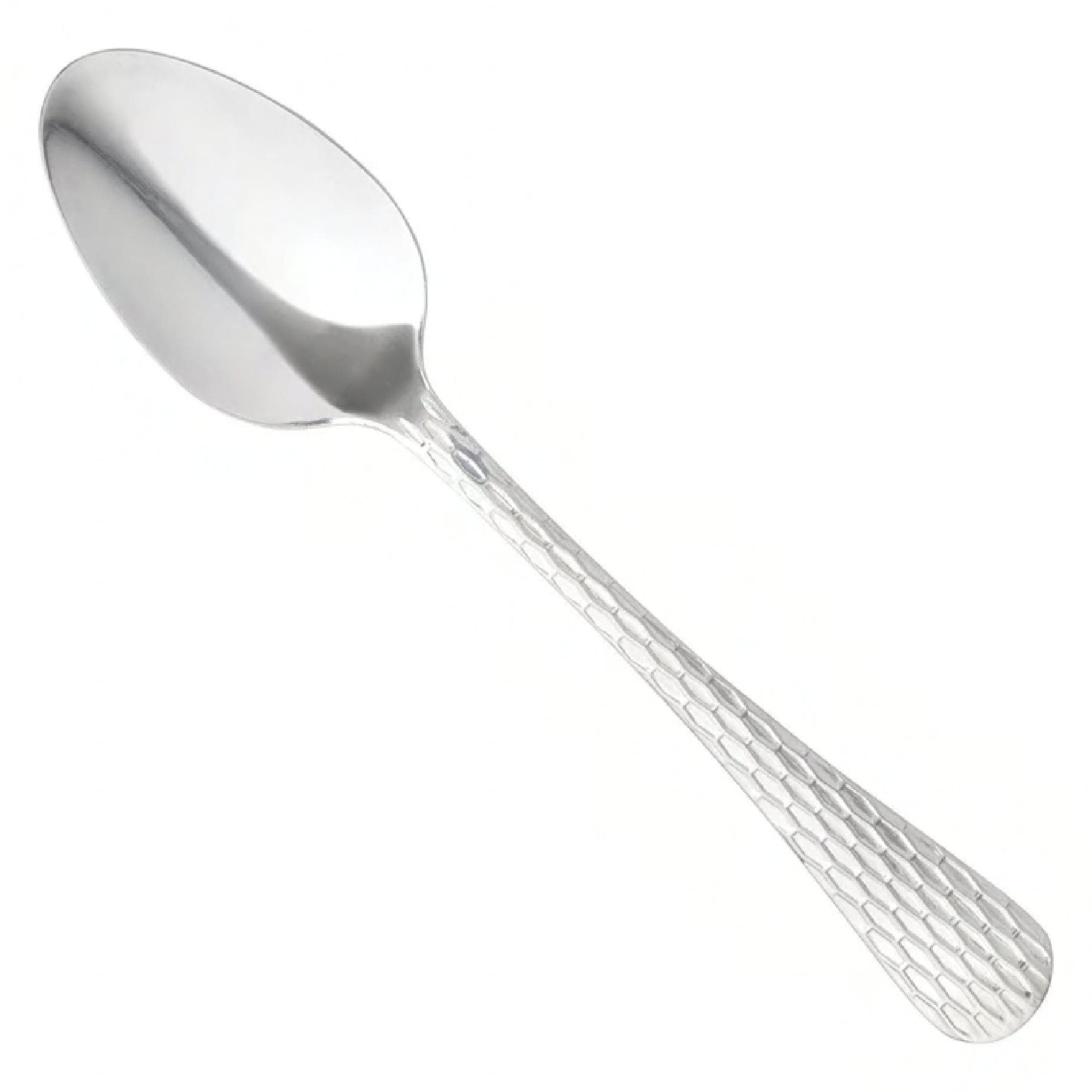 Caspian Teaspoon 18/0 Stainless Steel Medium Weight Hammered Look Dishwasher Safe 12/Dozen