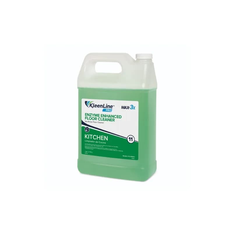 KleenLine Pro MAX-3X #11 Rain Fresh Floor Cleaner Concentrate No Rinse Enzyme Enhanced 1/Case