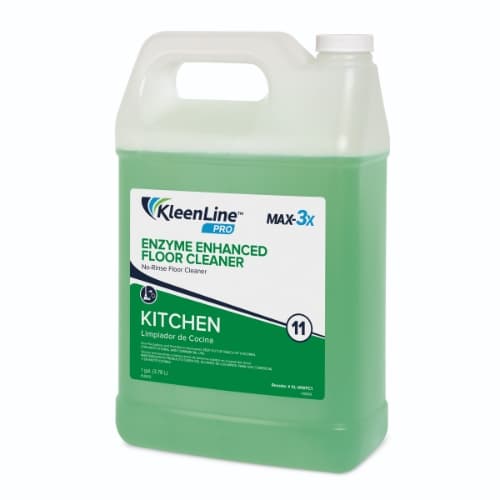 KleenLine Pro MAX-3X #11 Rain Fresh Floor Cleaner Concentrate No Rinse Enzyme Enhanced 1/Case