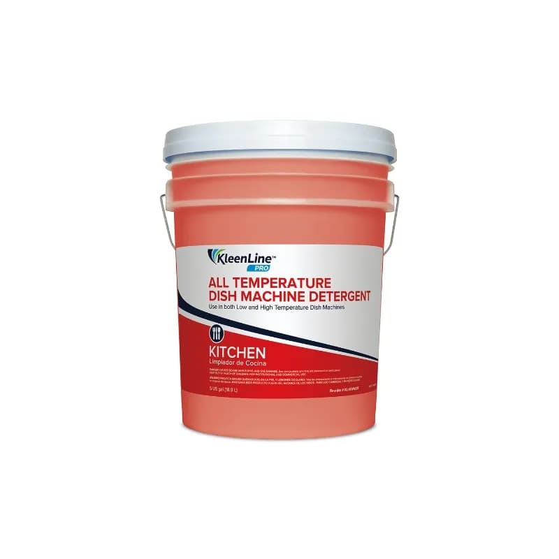 KleenLine Pro Dishmachine Detergent 5 GAL All Temperature 1/Pail