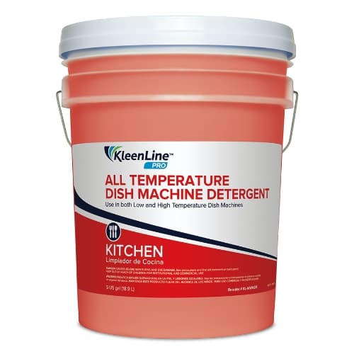 KleenLine Pro Dishmachine Detergent 5 GAL All Temperature 1/Pail