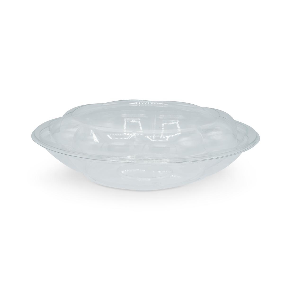 Victoria Bay Salad Bowl & Lid Combo With Dome Lid 40 OZ PET Clear Round Unhinged 100/Case