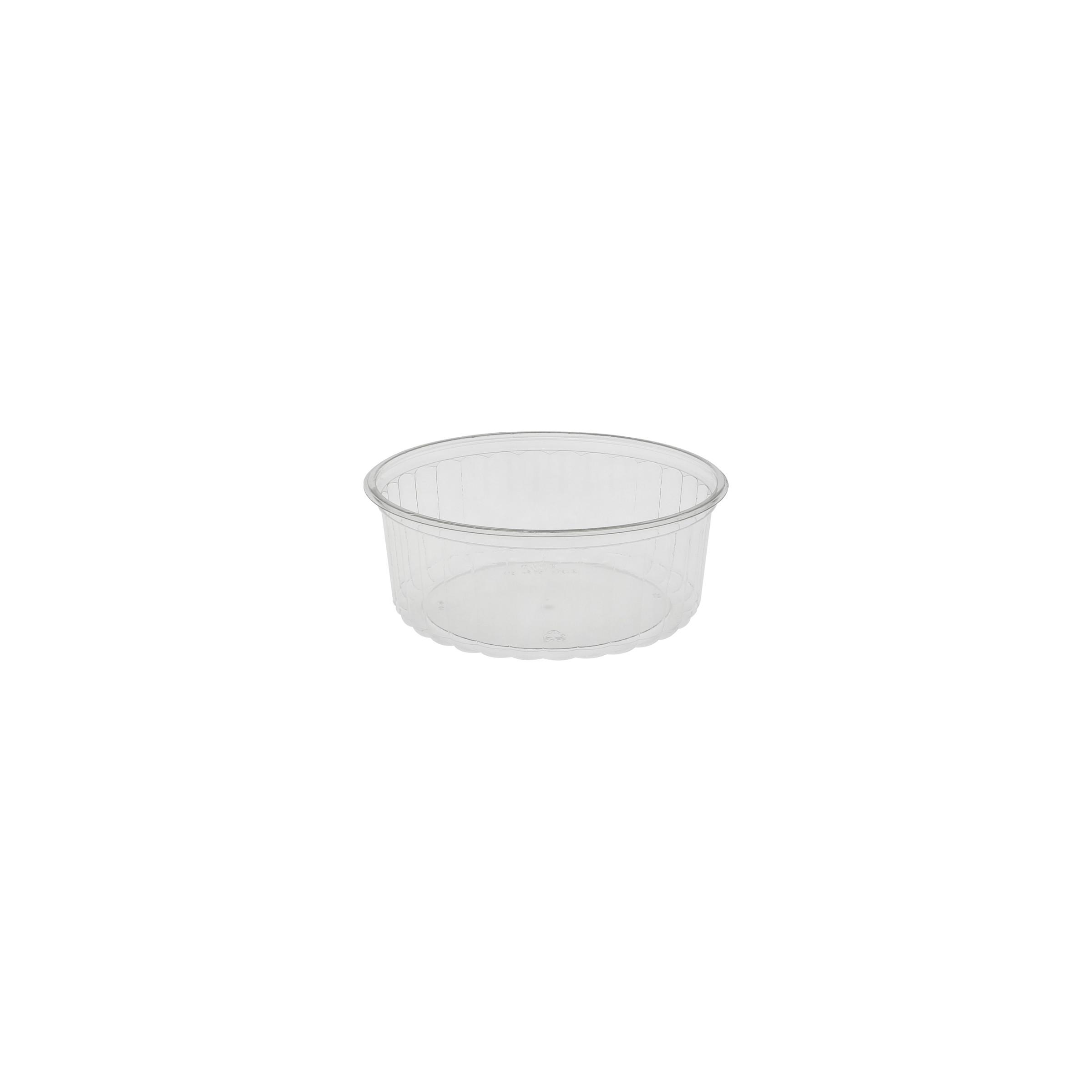Mini Cream Pie Container 32 OZ 6.83X2.61 IN PET Clear Round Fluted 300/Case