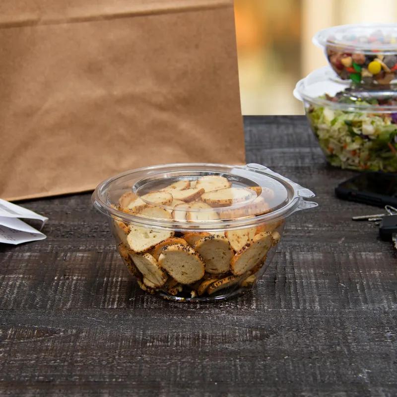 Dart® Safeseal™ Cold Bowl & Lid Combo With Flat Lid 32 OZ PET Clear 50 Count/Bag 3 Bags/Case 150 Count/Case