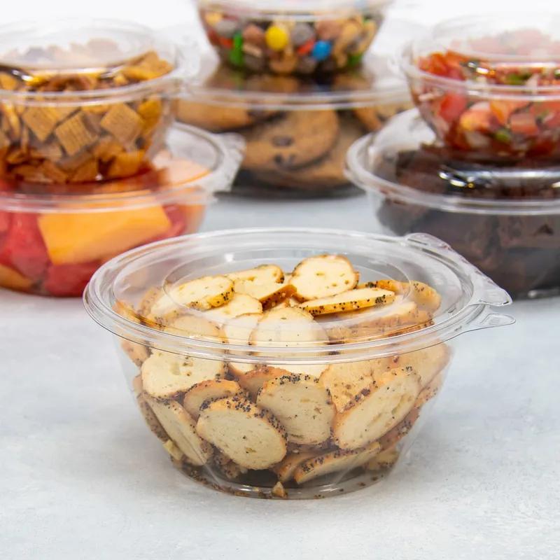 Dart® Safeseal™ Cold Bowl & Lid Combo With Flat Lid 32 OZ PET Clear 50 Count/Bag 3 Bags/Case 150 Count/Case