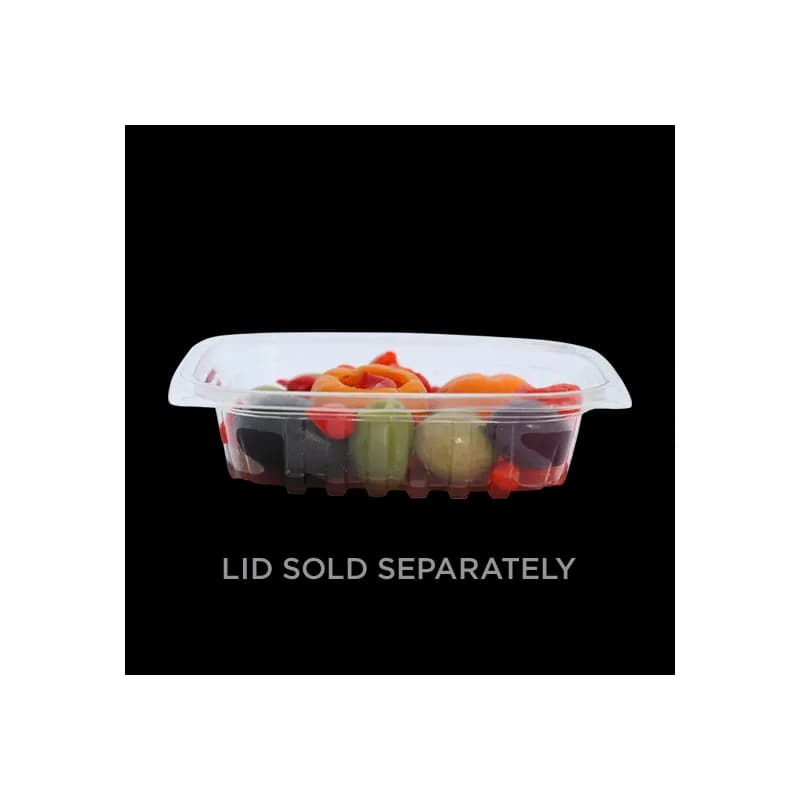 Deli Container Base 8 OZ PLA Clear Rectangle 900/Case