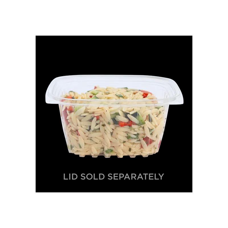 Deli Container Base 16 OZ PLA Clear Rectangle 900/Case