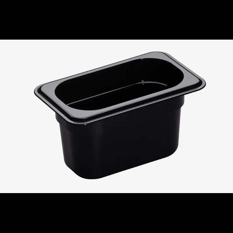 Camwear® Food Pan 1/9 Size 4 IN 28.8 OZ Black 1/Each