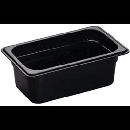 Camwear® Food Pan 4X0.25 IN Black PC 1/Each