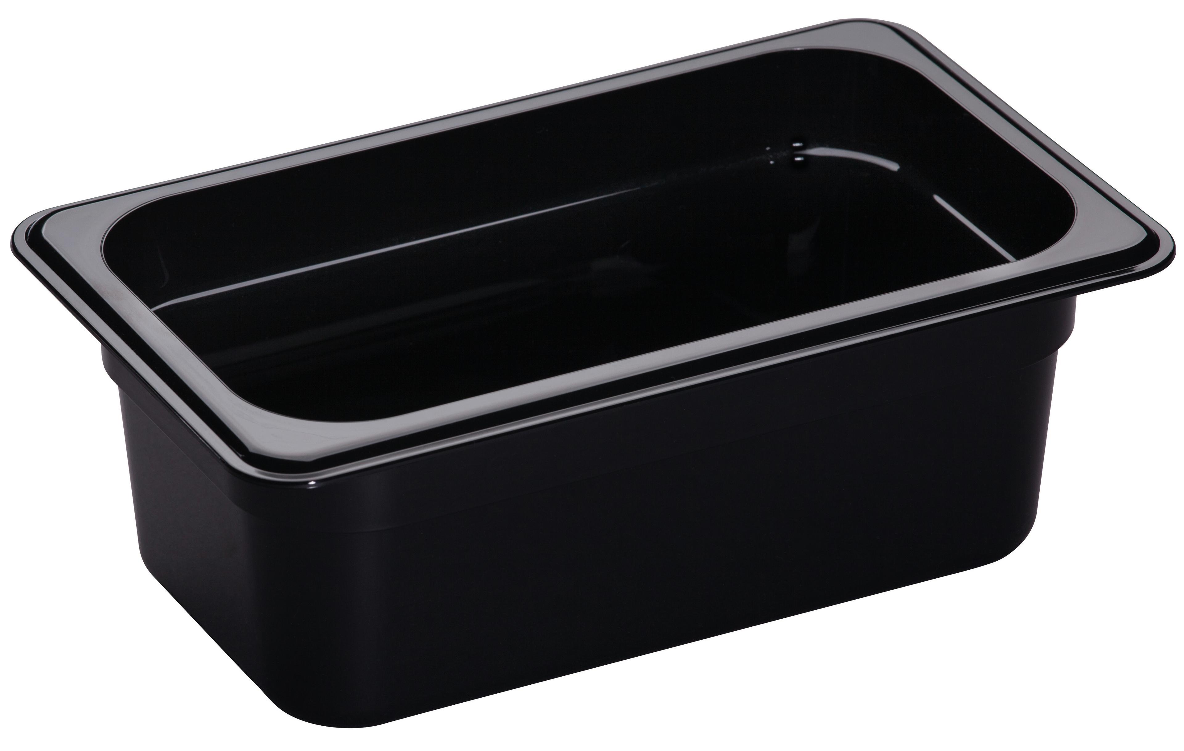 Camwear® Food Pan 4X0.25 IN Black PC 1/Each