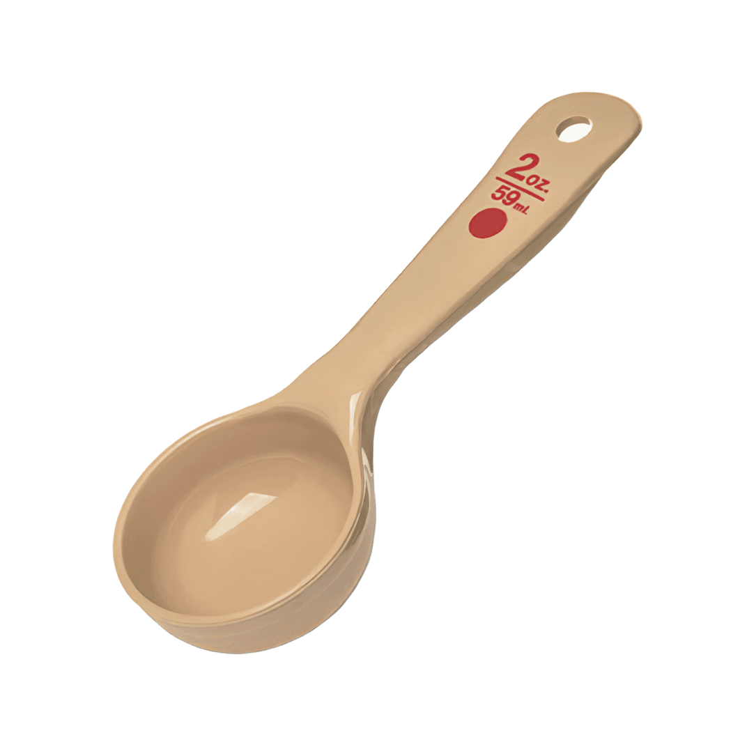 Measuring Spoon 2 OZ PC Beige Short Handle 1/Each