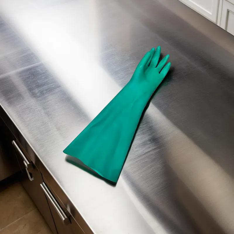 Gloves XL 17 IN Green Nitrile Rubber Disposable 1/Pair