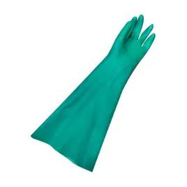 Gloves Medium (MED) 17 IN Green Nitrile Rubber Disposable 1/Pair