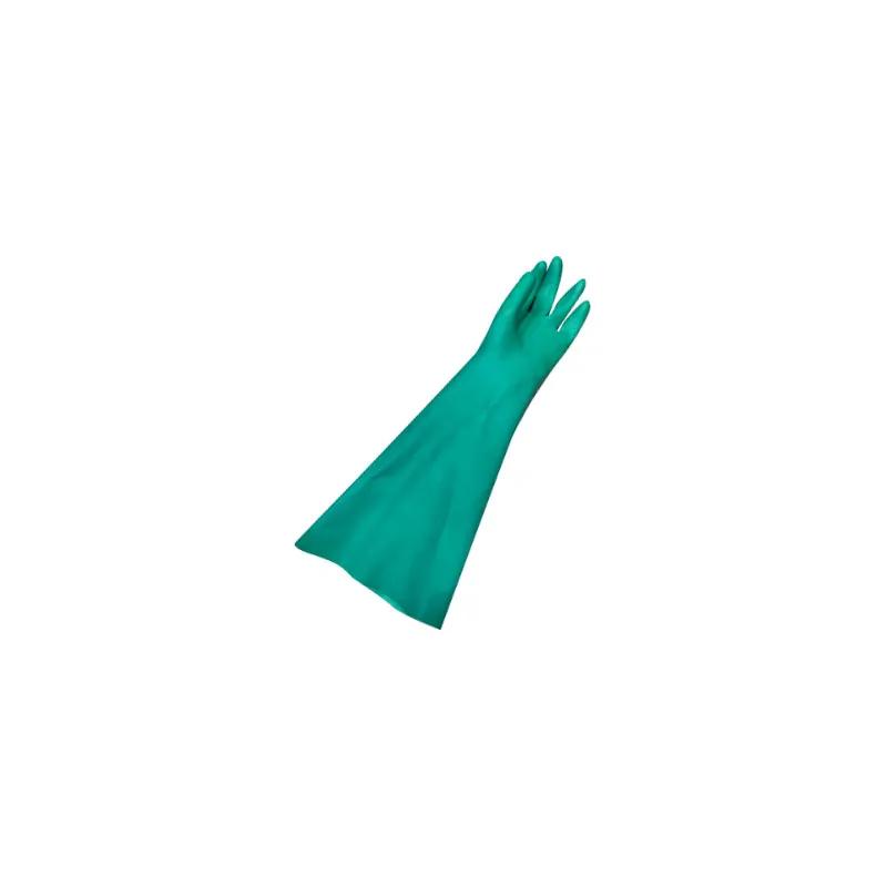 Gloves Medium (MED) 17 IN Green Nitrile Rubber Disposable 1/Pair